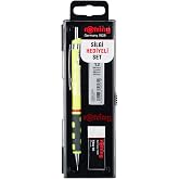 rOtring Tikky Mekanik Kurşun Kalem, U&ccedil; ve Silgi Seti, 0,7 mm Kalem, 2B U&ccedil;, Orta Boy Silgi, Neon Sarı, 3'l&uuml; Set