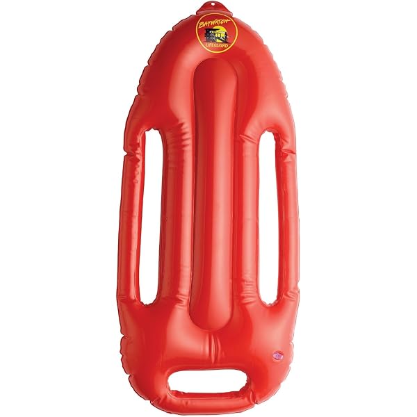 Costume Baywatch Sauveteur – 7 Pièces : Body Rouge, Chapeau, Lunettes UV, Sac Banane, Sifflet, Bracelet, Planche Gonflable – Adulte M/L – Halloween, Cosplay