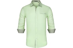 Enlision Chemises pour Hommes Habillées Manches Longues Chemise Casual Regular Fit Chemises