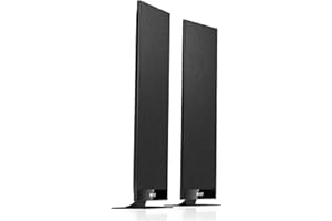 KEF T301 Paire d'enceintes ,noires|Super Slim| 3,5cm de profondeur|10-150W|HiFi|Home Cinema|TV