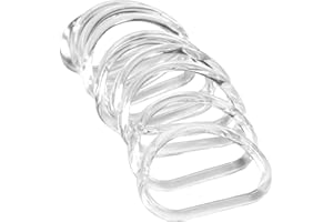 Geieold 10Pcs Transparent Bag Handle Replacement D Shape Handbag Purse Handle for Handmade Beach Bag Handbags Purse Handles