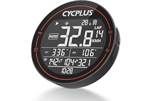 CYCPLUS GPS Bike Computer, Wireless Cycling Computer, Speedometer Odometer Waterproof MTB Tracker, ANT+ Bluetooth Compatible with 2.5 Inch Screen