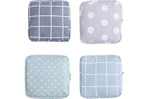 Kytpyi Bolsa Menstrual, 4 Piezas Bolsa para servilletas sanitarias Bolsa tampones y compresas Monedero Mini Mujer Mini Bolsa de Almacenamiento para Chicas Adolescentes Mujeres señoras
