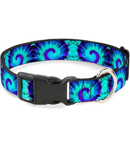 Buckle-Down Hundehalsband – Batikmuster, Violett/blau, 3,8 Cm Breit, Größe L (45,7–81,3 Cm)