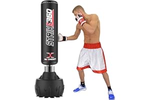 MaxStrength Free Standing Punching Bags Kickboxing Punch Bags Martial Arts Pedestal Bags Heavy Duty Target Punch Bag
