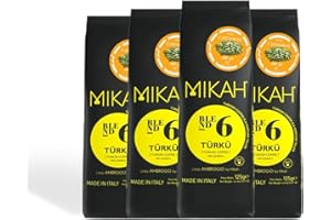 Caffè TURCO con Cardamomo macinato - Miscela di caffè 100% Arabica macinato MIKAH® secondo la tradizione turca - 4 Sacchetti da 125gr (Caffè turco con CARDAMOMO)