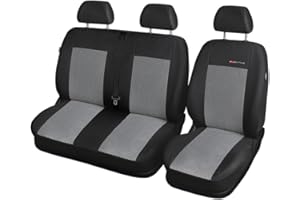 Mossa Housses de siège sur Mesure adaptées pour Renault Trafic II Van, Bus (2001-2014) Seulement Les sièges Avant - 1+2 - Housse Siege Voiture - Couverture Siege E2