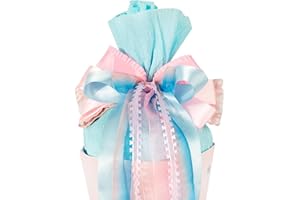 HEVIBK Schultütenschleife Rosa Lila Schmetterling Zuckertüten Schleife für Mädchen, Schultüte Zuckertüte Deko Schulanfang Einschulung Deko (Puderblau)