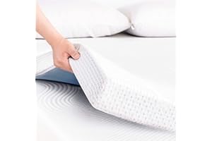 CHUN YI 3 inch Thick Double Memory Foam Mattress Topper With Anti-Slip Ventilated Hypoallergic Bamboo Cover, Soft Flexible Memory Foam Design For Pressure Relieving(7.5cm,135x190cm)