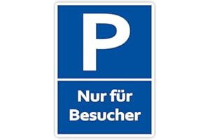 ‎STROBO XXL Besucher Parkplatzschild 30 x 40cm Schild aus stabiler PVC Hartschaumplatte 5mm mit UV-Schutz von STROBO