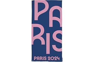 OMYDREAM Paris 2024 Igrzyska Olimpijskie Różowe Miasto Ręcznik żakardowy, 100% bawełna, Oeko-Tex | 70 x 140 cm, różowy