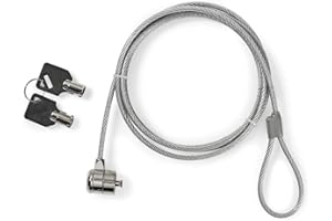 ‎TRONICXL TronicXL Profi 1,8m Notebook Laptop Schloss Notebookschloss Diebstahl Sicherung Laptop zb kompatibel mit Kensington IBM Lenovo Acer Asus Medion MacBook Kabelschloss BENQ Samsung Shinobee Windows