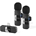 BOYA iPhone Dual Microphone, by-V2 Wireless Lavalier Microphone for iPad - Professional Video Recording Lav Mic, 2 Clip-on Microphones for YouTube Interview Vlog Livestream & Podcast, Lightning