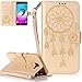 Produktbild Neu ISENPENK Samsung Galaxy A5(2016)/A5(2016) Duos/A510 hülle Leder [Gold] Wallet,Campanula Samsung Galaxy A5(2016)/A5(2016) Duos/A510 Flip Case Tasche 3-in-1 Bookstyle Geldbörse Tasche,Muster Standfunktion Schutzhülle Tasche Credit Card Slots Case Leder