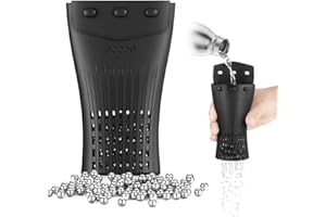 ecooe 1200 Stainless Steel Cleaning Beads with Silicone Storage Bag, Bottle Cleaner for Decanter, Vase, Carafes, Bottles, Glass, Rustproof Stainless Steel Cleaning Balls Typ3