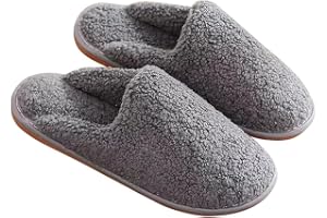 SUNESA House Slippers Memory Foam Closed Toe Slippers Warm Indoor Outdoor Comfy House Shoes for Men and Women (Color : 3, Size : 45-46)