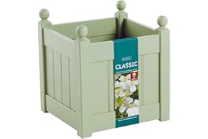 DIRECT GLOBAL TRADING AFK Classic Wooden Garden Planter, Sage - 15 Inch