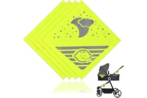 ENZYLUXE 4 Pack Pram Reflectors,Universal Safety Reflectors,Reflective Safety Accessory for Stroller, Bicycle, Bike Trailer, School Bag, Backpack and More
