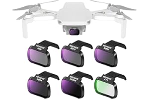 NEEWER Juego de 6 filtros ND CPL compatibles con dji Mini 4K/2/Mavic/SE/2 SE, Accesorios para Objetivos de Drones, Filtro polarizador Circular de Densidad Neutra ND8/ND16/ND32/ND64/ND256, Cristal HD