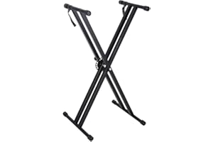 Cocoarm Keyboard Ständer Keyboardständer E-Piano Ständer Tragbare Höhenverstellbar Klappbar Keyboard Stand X-Style Keyboard ständer Doppelstrebig (Schwarz)