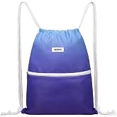 WANDF Drawstring Backpack for Gym and Sports &ndash; Bag for Women and Men (A-Blue)