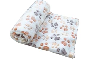 Gossipboy Motif Pattes Couverture Coussin pour Animal de Compagnie Petit Chien Chat Lit Doux Chaud Dormir Tapis de Chiot Chaton Couverture Douce Doggy Chaud Coussin de lit Couette
