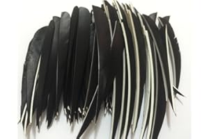 JIEXI HWYP Archery Fletches 5" turkey Feather Drop Shape Pack of 100