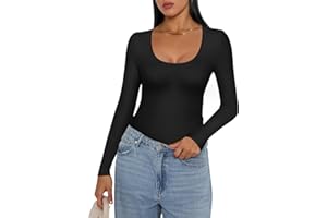 Ekouaer Camiseta Termica Mujer Cuello Redondo Invierno Base Layer Top S-XXL