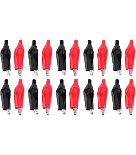 Lot De 50 Pinces Crocodiles 10A - Antistatiques Pour Électricité, Soudure Et Tests - Métal Nickelé