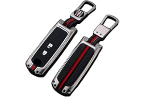 Happyit Pokrowce na kluczyki samochodowe ze stopu cynku do Mazda 2 3 5 6 Demio Atenza Axela CX-3 CX-5 CX-4 CX-7 CX-9 MX-5 360° wodoodporne zabezpieczenie (2 przyciski, matowy kolor)