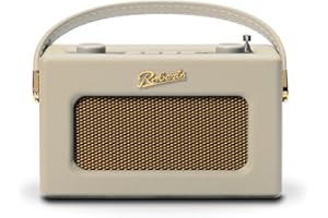 Roberts Radio Revival Uno BT - Radio Portatile Compatta con Dab-FM, Bluetooth, Design Vintage, Streaming, Ingresso Aux, Uscita Cuffie, Allarmi, Garanzia 2 Anni - Pastello Crema