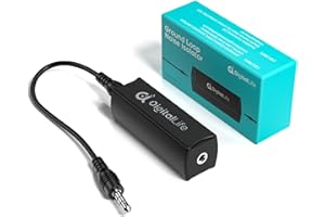 DigitalLife GI35-A | 3,5 mm TRS Ground-Loop-Noise-Isolator (Brummen-Entferner, Passiv, F/F) – für Audiogeräte, Kopfhörer und Lautsprecher