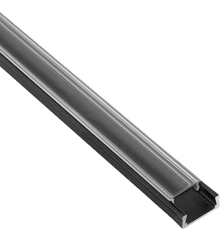 LumenTEC LED Profil 100 Cm – Alu-Profil Für 4-5 LED Streifen, Inkl. Transparenter Abdeckung, IP20