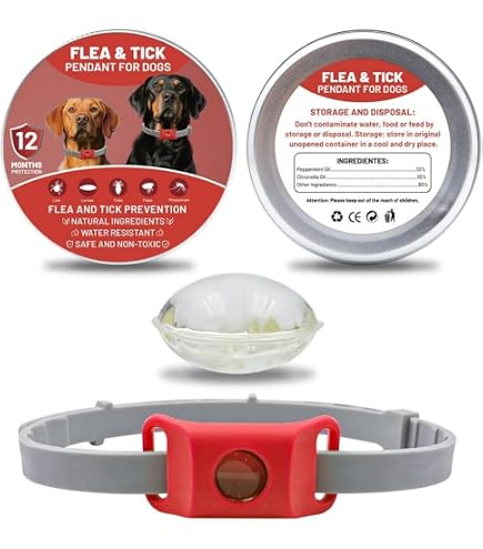 Collare Antipulci Naturale Aquality Pets Per Cani E Gatti, Protezione 12 Mesi Contro Zecche E Zanzare, Impermeabile E Leggero