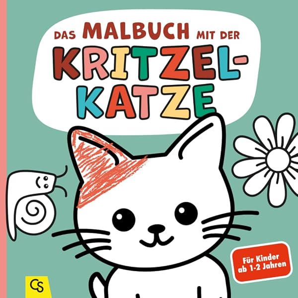 Mein Erstes Malbuch Katzen & Hunde – Ab 12 Monaten, Mit Dicken Konturen
