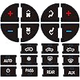PAWACA AC Dash Button Sticker Repair Kit for Fixing Ruined Faded A/C Control Buttons - Decal Replacement Fits Select 07-15 GM Vehicles - Car SUV Van Truck Accessories（Suburban, Chevy Tahoe...） (2)