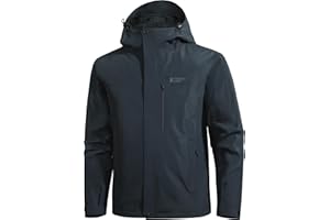 Pioneer Camp Veste de pluie homme - Imperméable et respirante - Avec capuche - 4 poches
