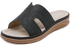 Littleplum Pantoletten Damen Sandalen mit Arch Support Komfortable & Einfach Sandelen fur Damen
