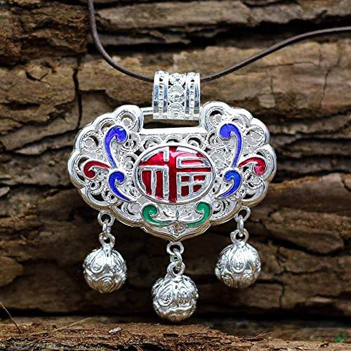 TT&CHANGMINGSUO Baby wealthy life lock / child hollow three bell silver lock / sterling silver / wealthy Changan / large