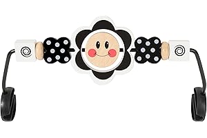iGRATENS Baby Bouncer Toy Bar, Bouncer Toy Bar, leicht zu befestigen und zu entfernen, kinderfreundliche Materialien, ideal für Baby, schwarz und weiß Babyspielzeug