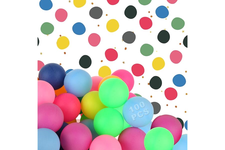 ASelected 100 Pcs Ping Pong Balls 40 Mm colorful Table Tennis Balls For Party Family School Group Game Prop Suitable As Pet Toys Decoration And Game Competition