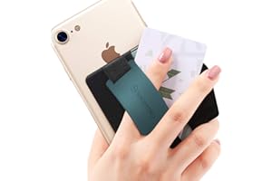 ‎SINJIMORU Sinjimoru Handy Fingerhalter und Handy Stander mit Silikonband, Handy Halter fur Finger mit Kartenfach, Fingerhalterung Handy fur iPhone & Android. Sinji Pouch B-Grip Silikon