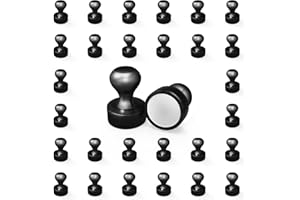 XANAD Neodym-Magnet, Neodym-Magnet für Whiteboard, Kühlschrank, Basteln, magnetische Oberfläche, Ø 13 x 16 mm, 30 Stück (schwarz)