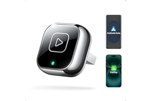 Wireless Carplay & Android Auto Adapter, Mavlou Metalldesign Mini & Stabiler 2-in-1-Dongle, Convert Wired CarPlay/Android Auto zu Wireless, für iOS 10+/Android 11+ & Autos ab 2016 (Schwarz)