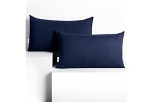 ‎DECOKING DecoKing 2 poszewki na poduszkę 50 x 60 cm, dżersej, bawełna, zamek błyskawiczny, ciemnoniebieski, bursztynowy