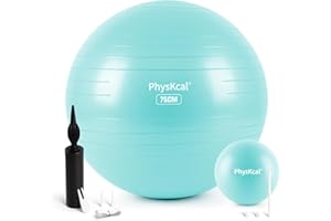 PhysKcal Pallina da Ginnastica 55-85 cm e 23 cm Set di Palline da Pilates, Anti-Scoppio, Antiscivolo, Pallina per Equilibrio, Fitball Gravidanza - Migliora Stabilità, Equilibrio e Postura