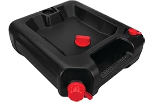 Performance Tool W4077 Récipient de vidange d'huile de 16 litres, puits de vidange Profonde, poignées intégrées, Joints d'étanchéité en Caoutchouc, Noir