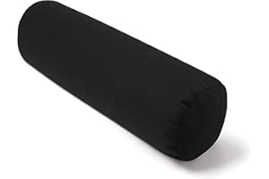 Present Mind (Diameter 20cm) Round Yoga Block Bolster for Yin Yoga Made in the EU with Multivarious Colors - 100% Natural Yoga Cushion with Washable Covers