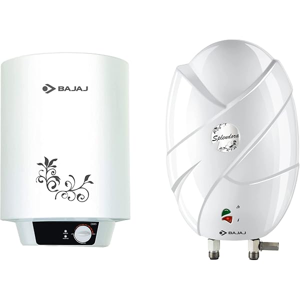 Buy Bajaj New Shakti Neo 15L Metal Body 4 Star Water Heater with Multiple  Safety System, White u0026 Splendora 3L 3KW IWH Instant Water Heater, White  wall mounting Online at Low Prices