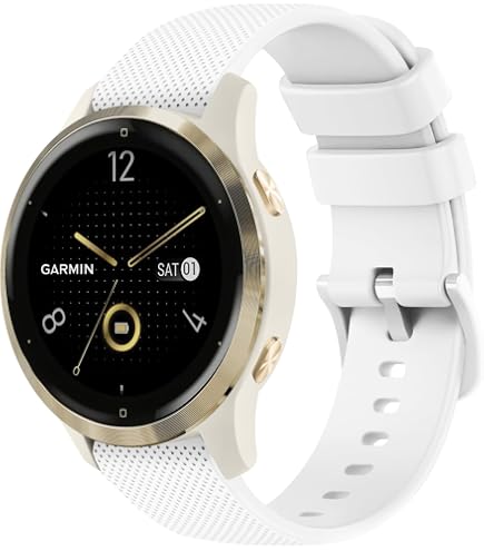 Bracelet De Rechange En Silicone Pour Garmin Vivoactive 4S - Largeur 18 Mm, Confortable Et Ajustable - 9